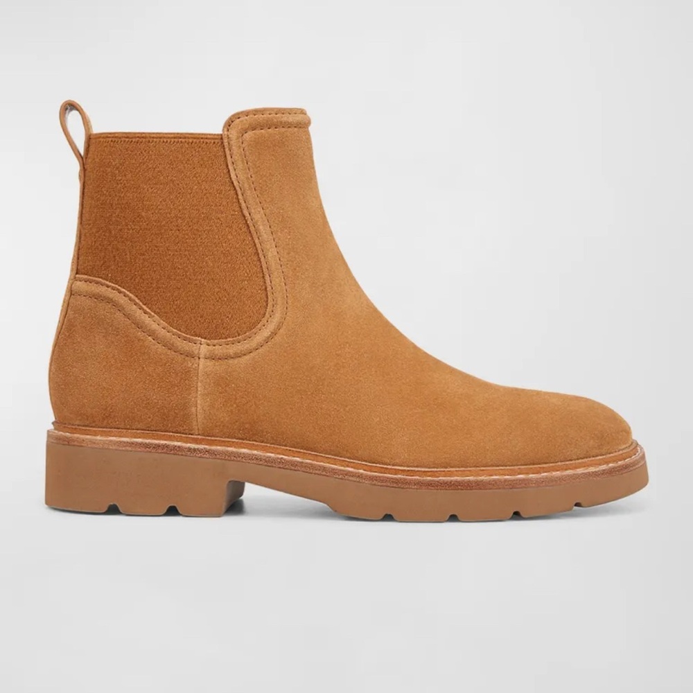 VINCE- Tan Suede Rue Chelsea Boots